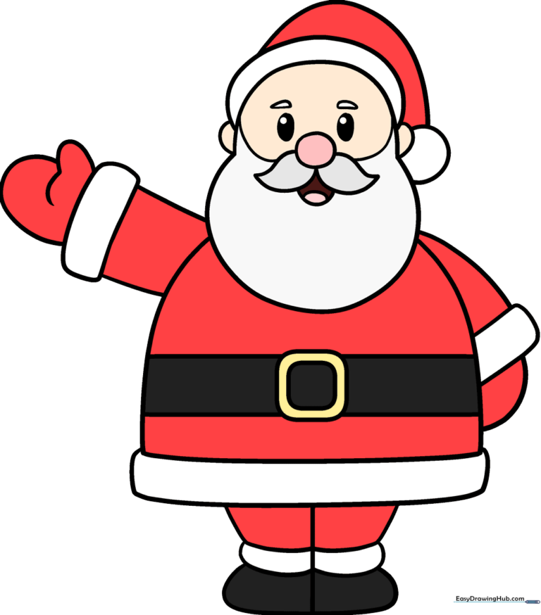 A colorful, friendly cartoon Santa Claus illustration.