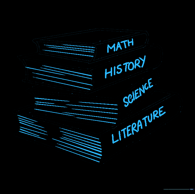 Adding page details and subject labels to the book spines.