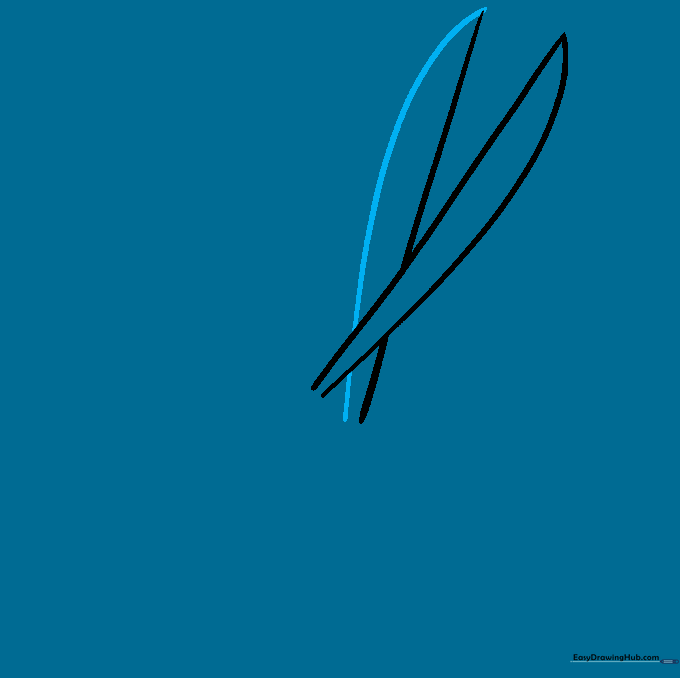 A second curved line added to the background blade to complete its shape.