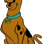 A colorful, finished illustration of Scooby-Doo standing in a classic pose.