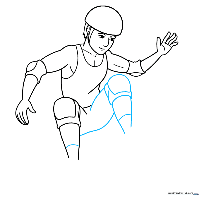 Connecting the legs to complete the lower body structure.