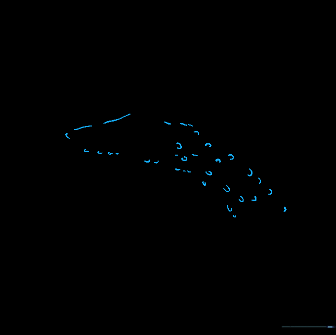 Adding scale texture to the snake's skin using small, curved lines.