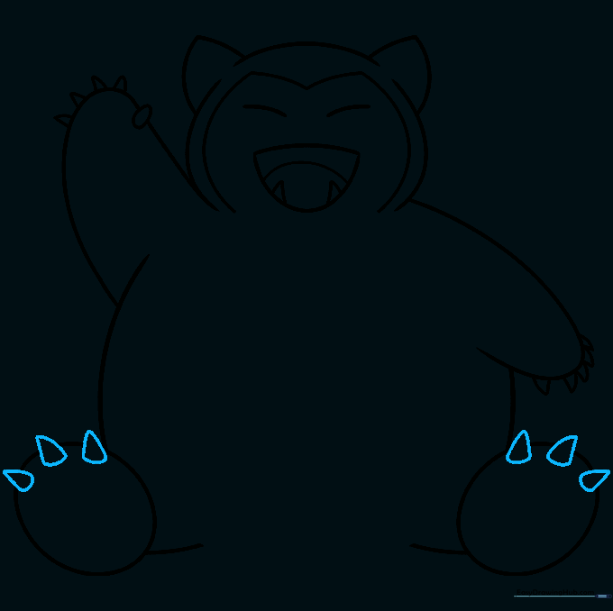 Adding small triangular claws to the feet.