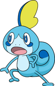 A vibrant, finished illustration of the Pokémon Sobble, showcasing the final result of the tutorial.