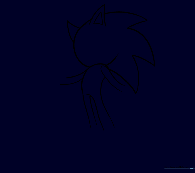 The body area with leg connection lines erased for a clean look.