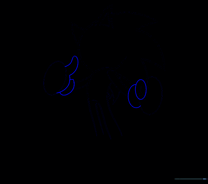 Detailed hand shapes drawn inside the previously sketched ovals.