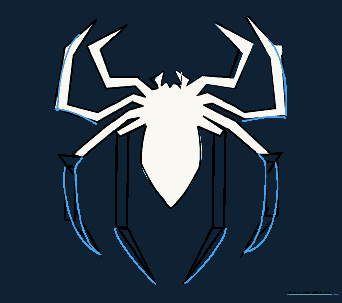Rounding the edges of the spider legs for a smoother look.