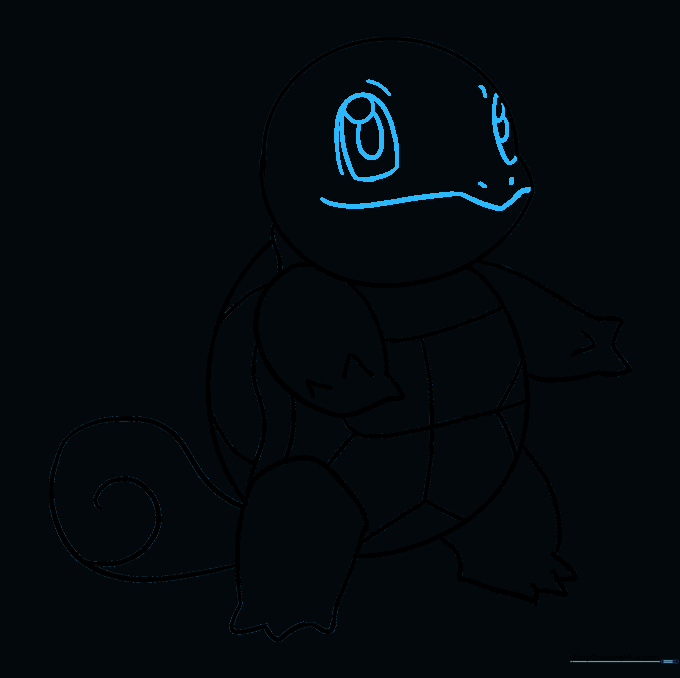 Adding the eyes, mouth, and nostrils to complete the face.