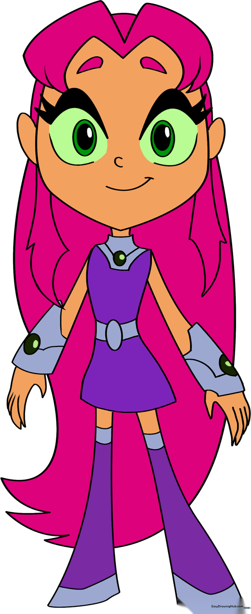 Full-color promotional image of the completed Starfire drawing.