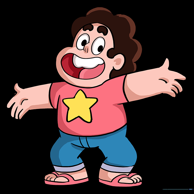 The final colored drawing of Steven Universe.