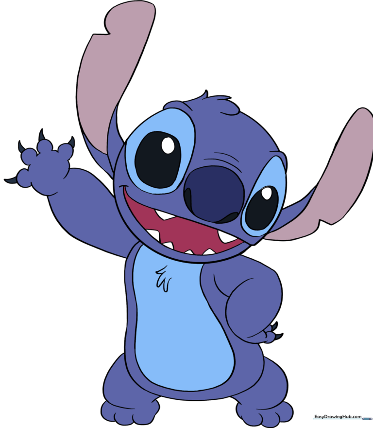 A vibrant, finished illustration of Stitch from Lilo and Stitch, perfect for inspiration.