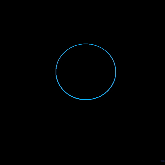 A light pencil sketch of a circle representing the head of Stitch on a white background.