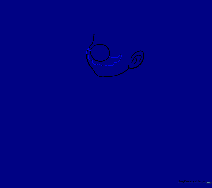Mario's signature thick, scalloped mustache shape.