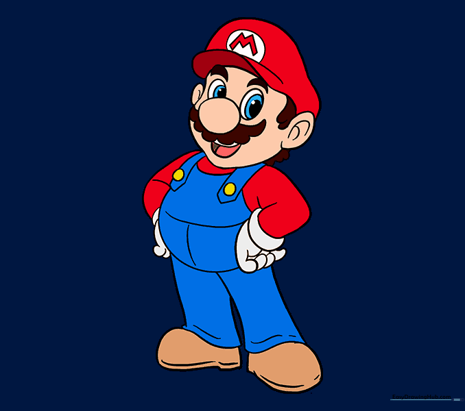 The final colored version of Super Mario.