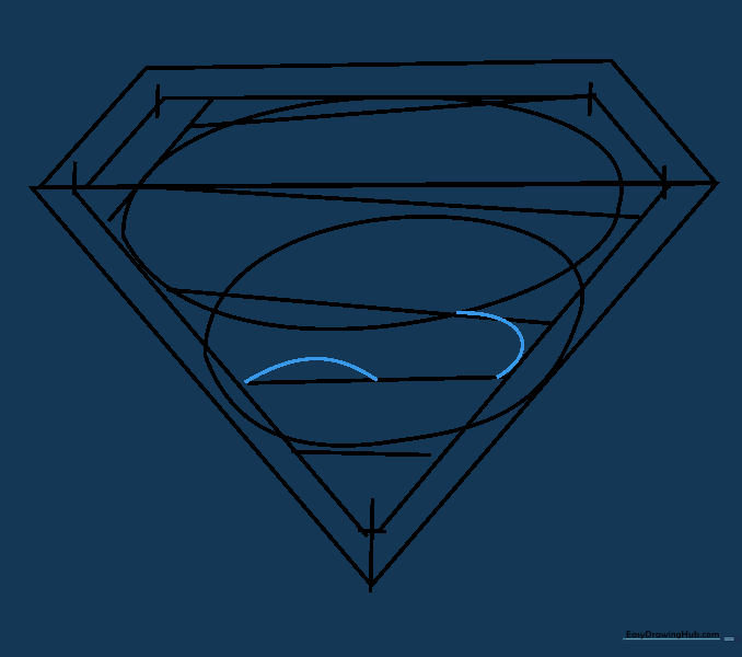 Connecting the curves to form the distinct S shape.