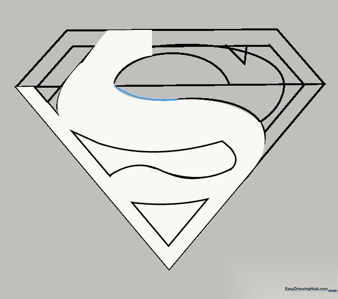 Smoothing out the upper curves of the letter S.