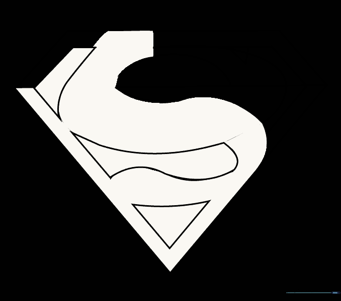 The drawing after all construction lines have been removed.