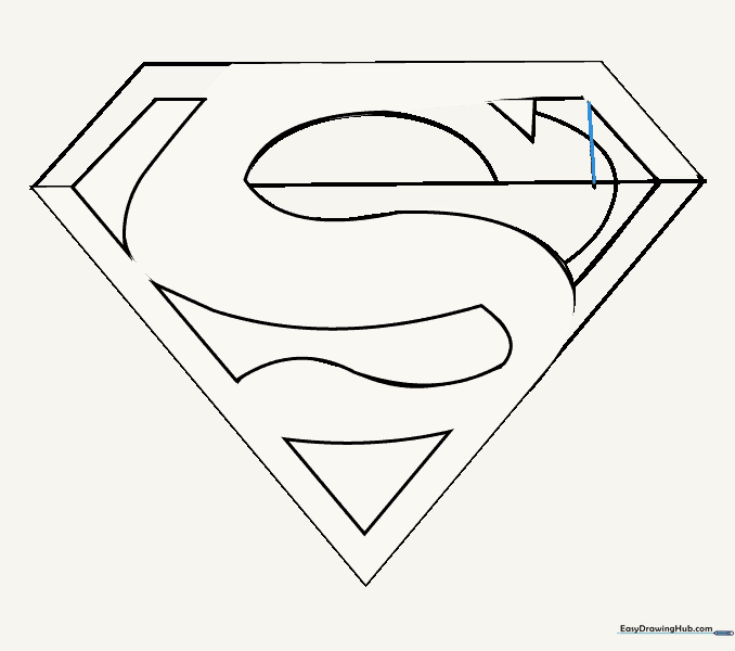 Adding the final structural lines to the shield.