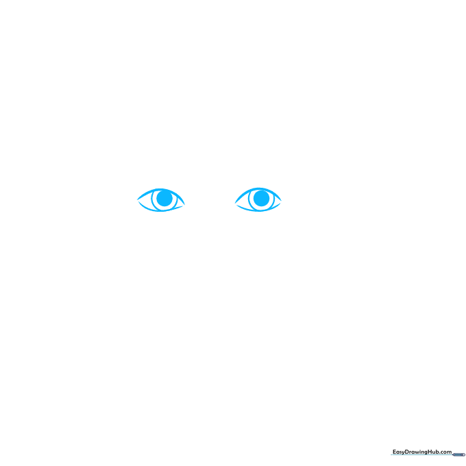 Close-up sketch of Susan B. Anthony's eyes showing iris and pupil placement.