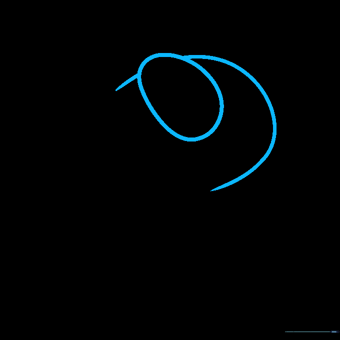 Pencil sketch showing a tilted oval head and a semi-oval body guide for an Among Us character.