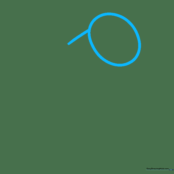 Pencil sketch of an oval visor shape for an Among Us character