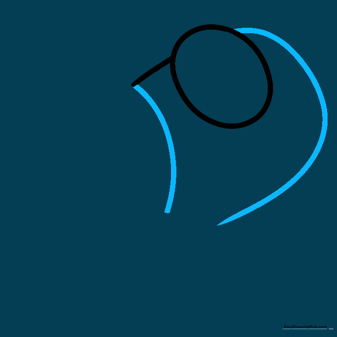Adding a curved helmet line above the visor