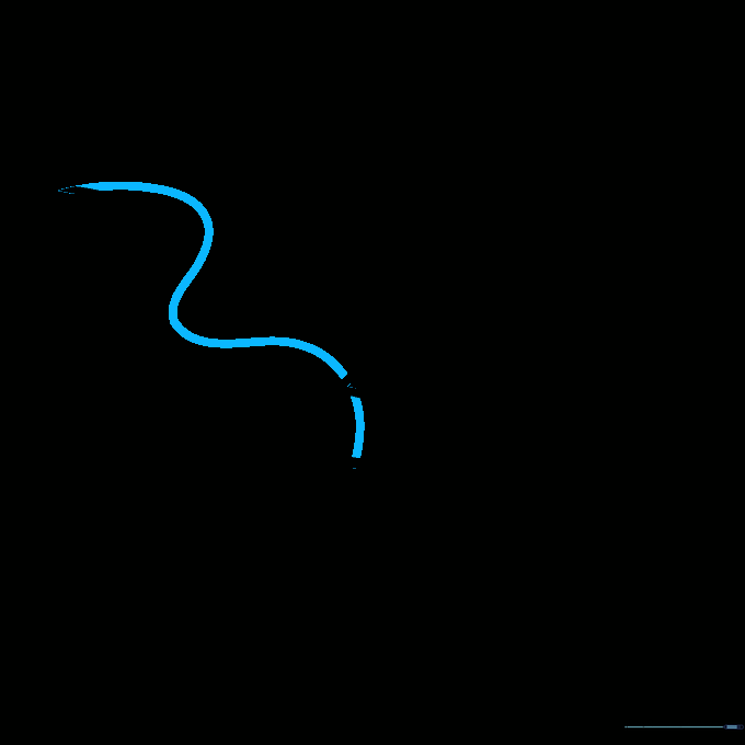 Closing the tongue shape to complete the outline