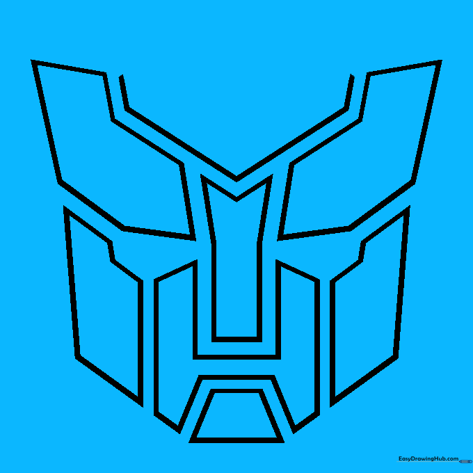 Adding the final crest details to the top of the Autobot head.