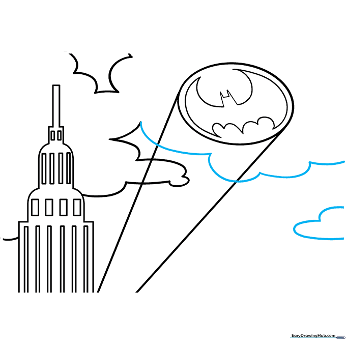 Completing the cloud details in the night sky.