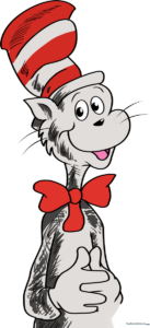 Full color illustration of the Cat in the Hat, showcasing the final result of the tutorial.