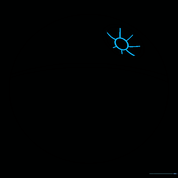 The laser dish refined with an inner circle and connecting lines to the outer rim.