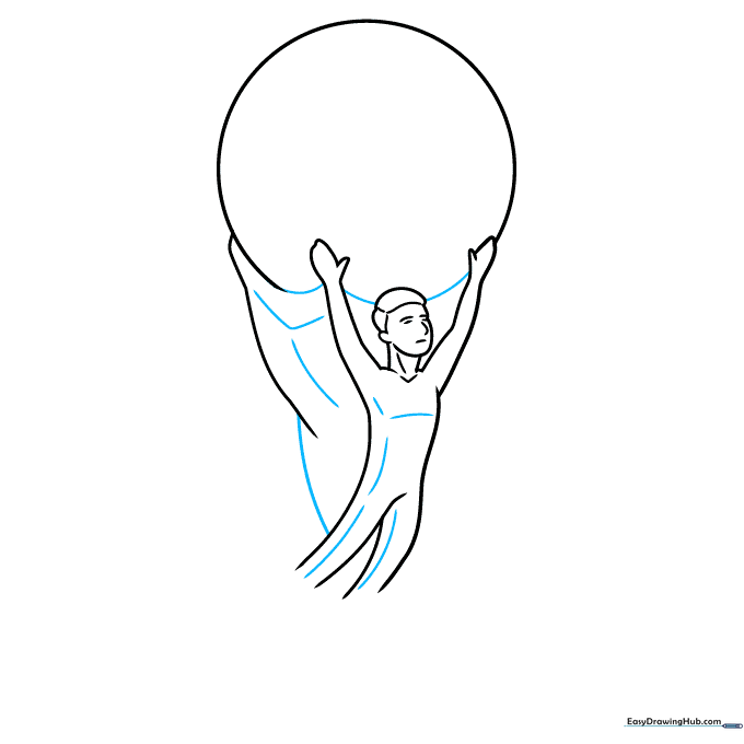 Adding connecting curves to join the globe and the body of the trophy.