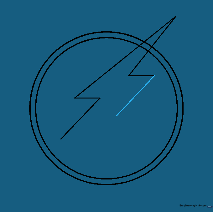 A second diagonal line added to the lightning bolt, mirroring the first for symmetry.