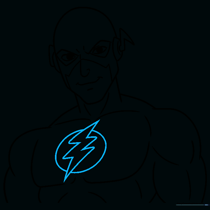 Adding the signature lightning bolt chest emblem.