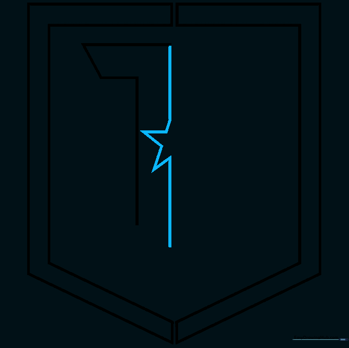 Drawing the top half of a star integrated into the letter J.