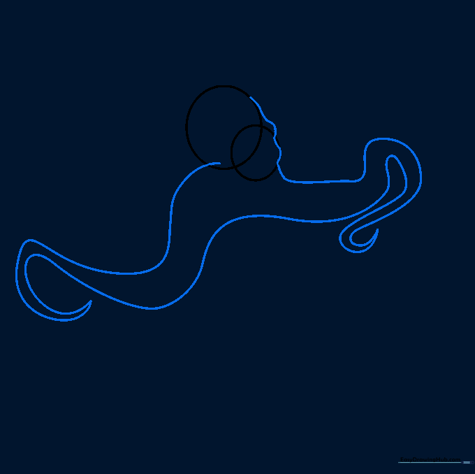 The Kraken head with two long, flowing tentacles extending from the base.