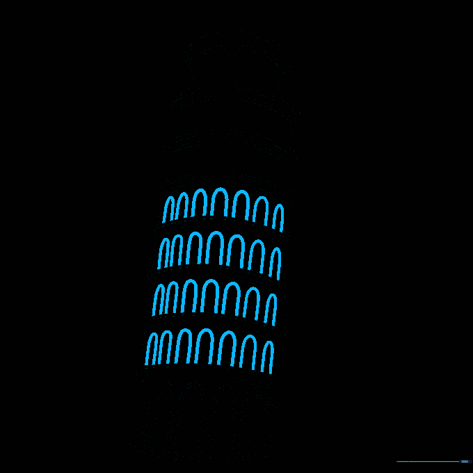 Adding rows of arches to every level of the tower structure.