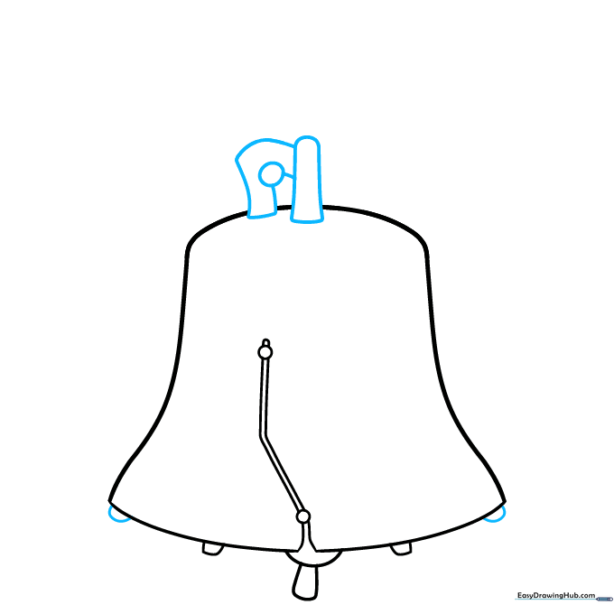 Adding ovals to the base and top to define the bell's mounting structure.