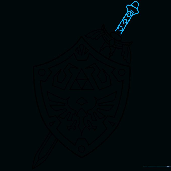 Finalizing the handle and pommel details of the Master Sword.