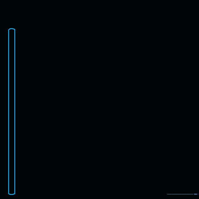 Drawing two parallel vertical lines to create the base of the Mexican flag flagpole.