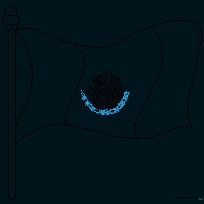 Adding a decorative wreath of leaves at the bottom of the eagle and cactus emblem.