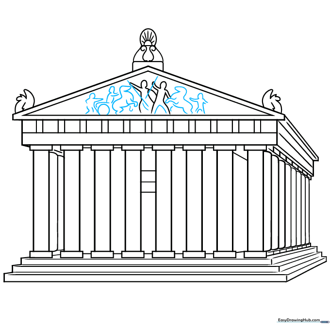 Adding detailed figures and horses to the Parthenon frieze.
