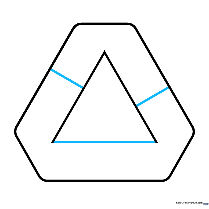 Refining the arrowheads with additional diagonal lines to create depth.
