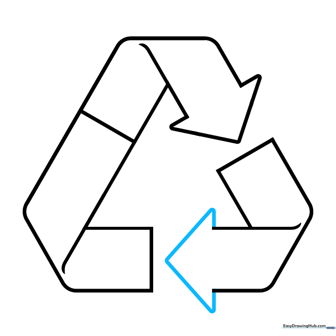 Adding the final arrow segment pointing to the left.