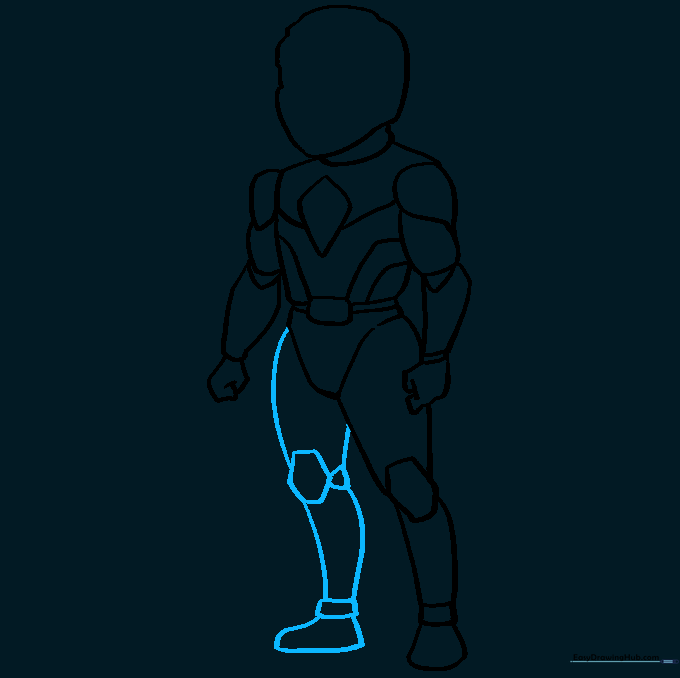 Adding the second leg and finishing the lower body structure.