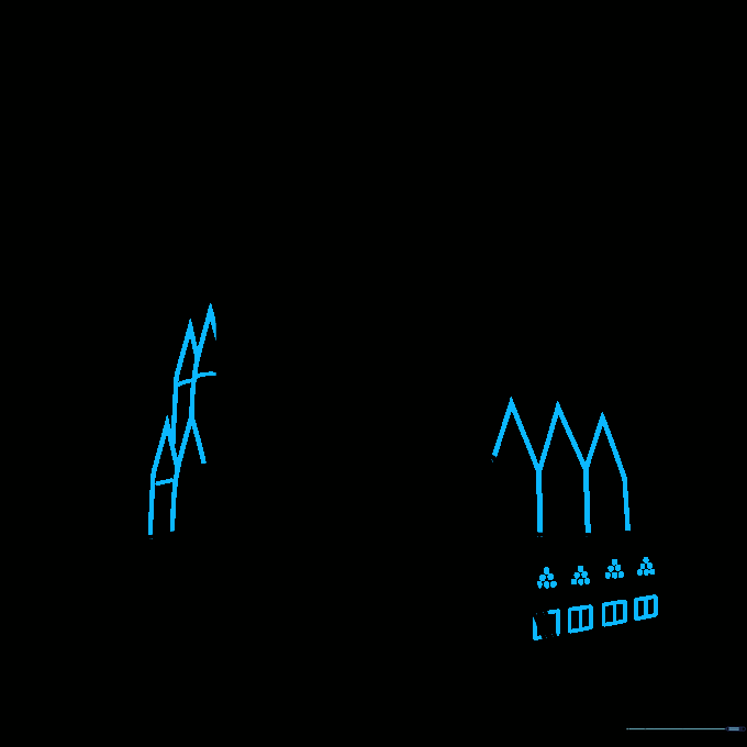 Adding secondary spires to the side wings of the church.