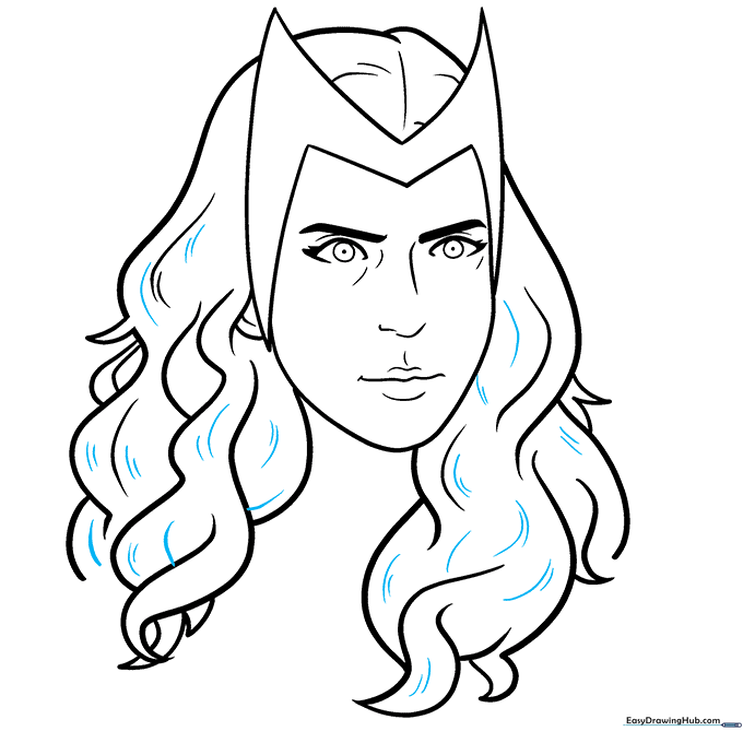 Detailed hair texture added to the full head of hair.