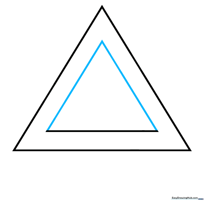 A nested triangle structure showing two triangles intersecting.