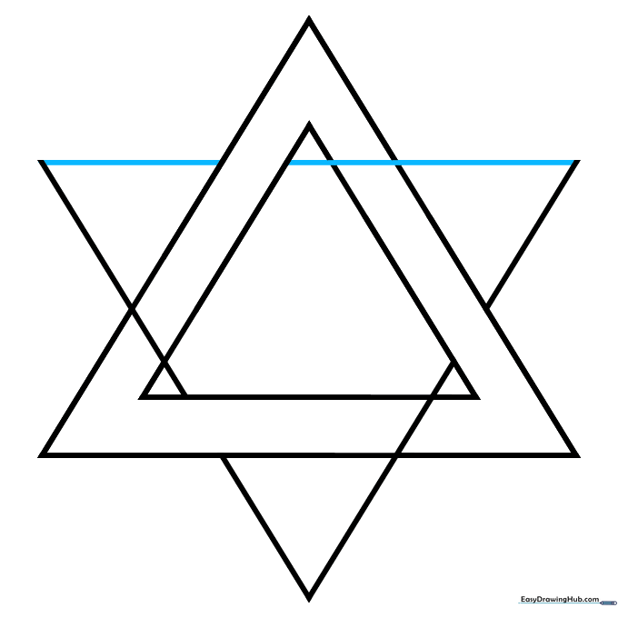 Horizontal line closing the inverted triangle shape.