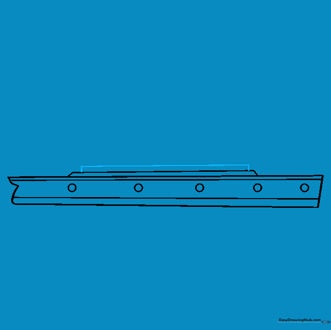 A second, smaller rectangle added on top of the first deck level.